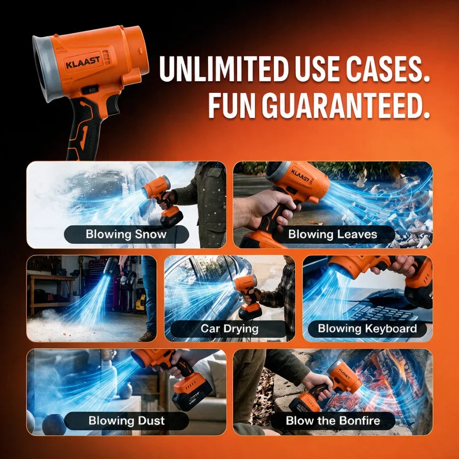 KLAAST Cordless Turbo Blower, compact and cordless
